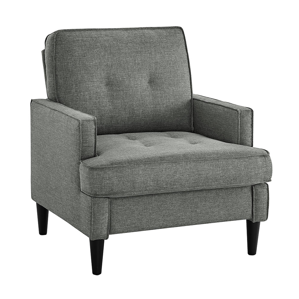 Contemporary Button Tufted Chair with Arm Rest - Wigtrends