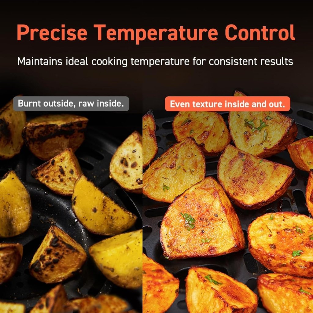 COSORI Air Fryer 9 - in - 1, Compact & Large 6 - Qt, Fast Turbo Modes, 90–450°F Precise Heat for Even Results, Up to 95% Less Oil*, Roast, Bake, Dry, Reheat, Frozen, Broil, Proof, 120V, TurboBlaze, Grey - Wigtrends