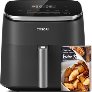 COSORI Air Fryer 9 - in - 1, Compact & Large 6 - Qt, Fast Turbo Modes, 90–450°F Precise Heat for Even Results, Up to 95% Less Oil*, Roast, Bake, Dry, Reheat, Frozen, Broil, Proof, 120V, TurboBlaze, Grey - Wigtrends