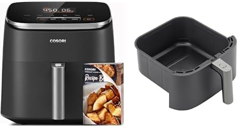 COSORI Air Fryer 9 - in - 1, Compact & Large 6 - Qt, Fast Turbo Modes, 90–450°F Precise Heat for Even Results, Up to 95% Less Oil*, Roast, Bake, Dry, Reheat, Frozen, Broil, Proof, 120V, TurboBlaze, Grey - Wigtrends