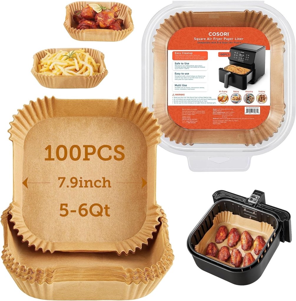 COSORI Air Fryer 9 - in - 1, Compact & Large 6 - Qt, Fast Turbo Modes, 90–450°F Precise Heat for Even Results, Up to 95% Less Oil*, Roast, Bake, Dry, Reheat, Frozen, Broil, Proof, 120V, TurboBlaze, Grey - Wigtrends