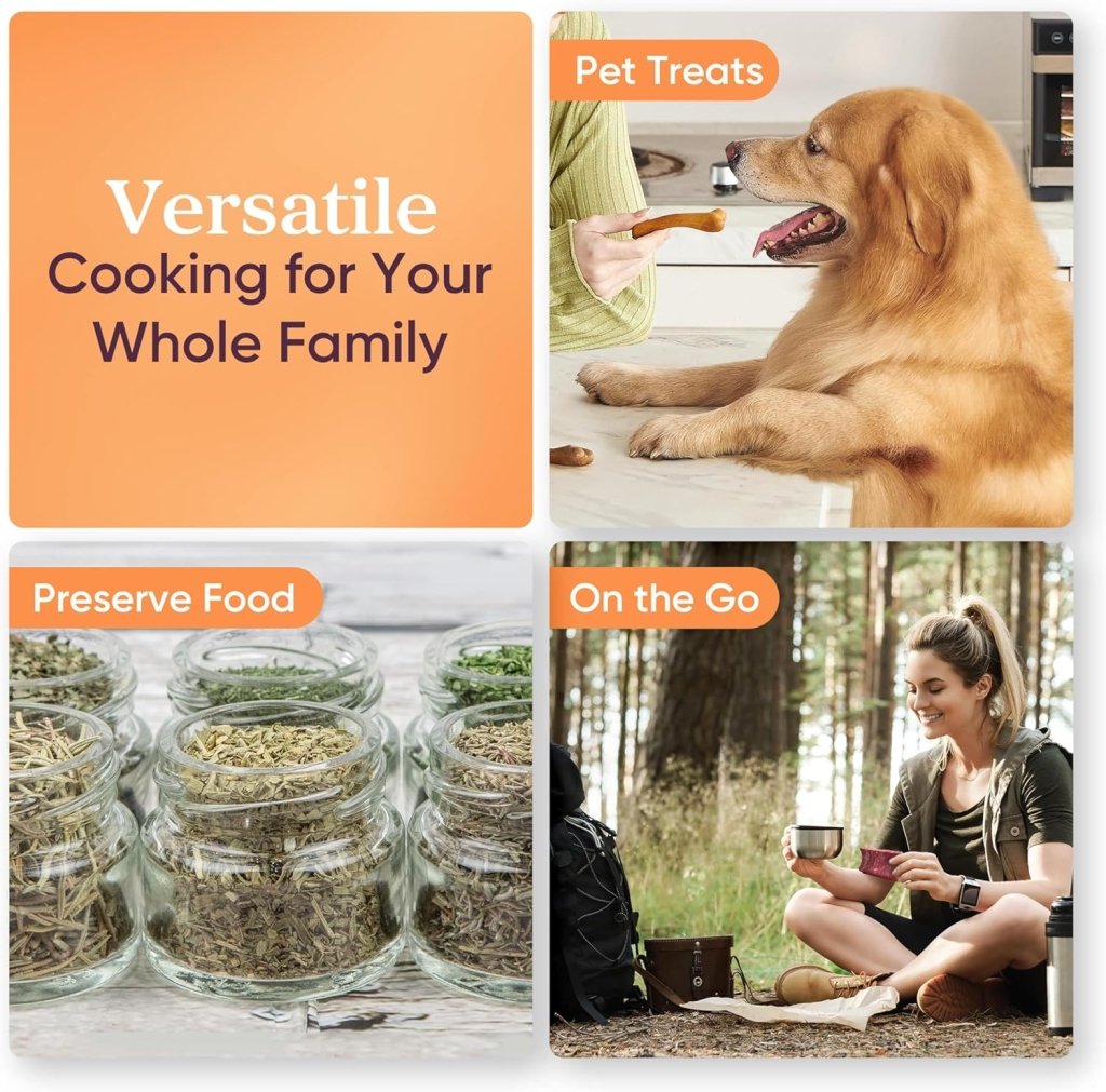 COSORI Food Dehydrator, Bigger Than 7 Trays With Large 6.5" Drying Space, 600W Power Saves More Time Than 480W, 165°F Dehydrated Dryer - Wigtrends