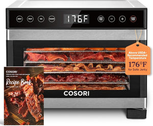 COSORI Food Dehydrator, Bigger Than 7 Trays With Large 6.5" Drying Space, 600W Power Saves More Time Than 480W, 165°F Dehydrated Dryer - Wigtrends