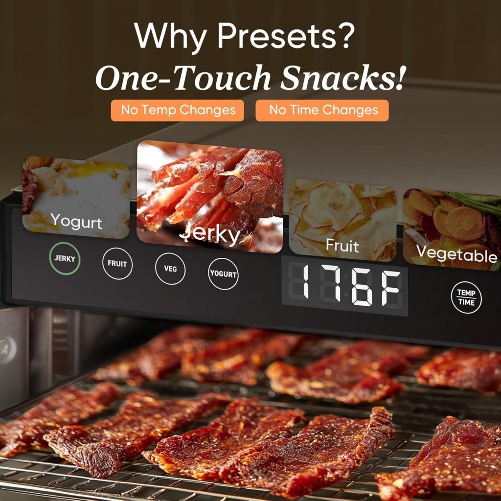 COSORI Food Dehydrator, Bigger Than 7 Trays With Large 6.5" Drying Space, 600W Power Saves More Time Than 480W, 165°F Dehydrated Dryer - Wigtrends