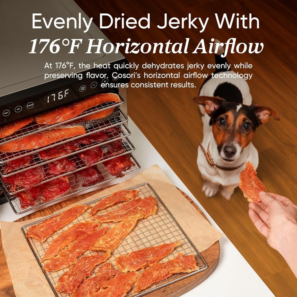 COSORI Food Dehydrator, Bigger Than 7 Trays With Large 6.5" Drying Space, 600W Power Saves More Time Than 480W, 165°F Dehydrated Dryer - Wigtrends