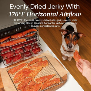 COSORI Food Dehydrator, Bigger Than 7 Trays With Large 6.5" Drying Space, 600W Power Saves More Time Than 480W, 165°F Dehydrated Dryer - Wigtrends