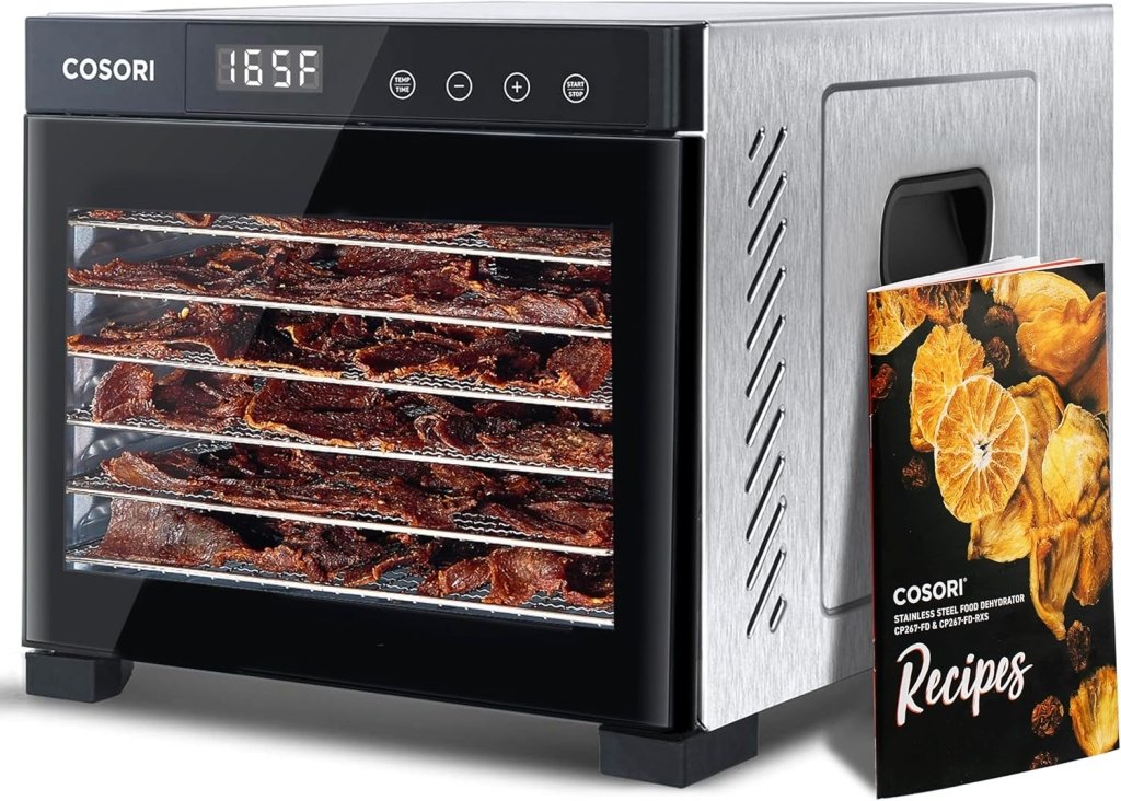 COSORI Food Dehydrator, Bigger Than 7 Trays With Large 6.5" Drying Space, 600W Power Saves More Time Than 480W, 165°F Dehydrated Dryer - Wigtrends