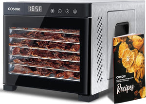 COSORI Food Dehydrator, Bigger Than 7 Trays With Large 6.5" Drying Space, 600W Power Saves More Time Than 480W, 165°F Dehydrated Dryer - Wigtrends