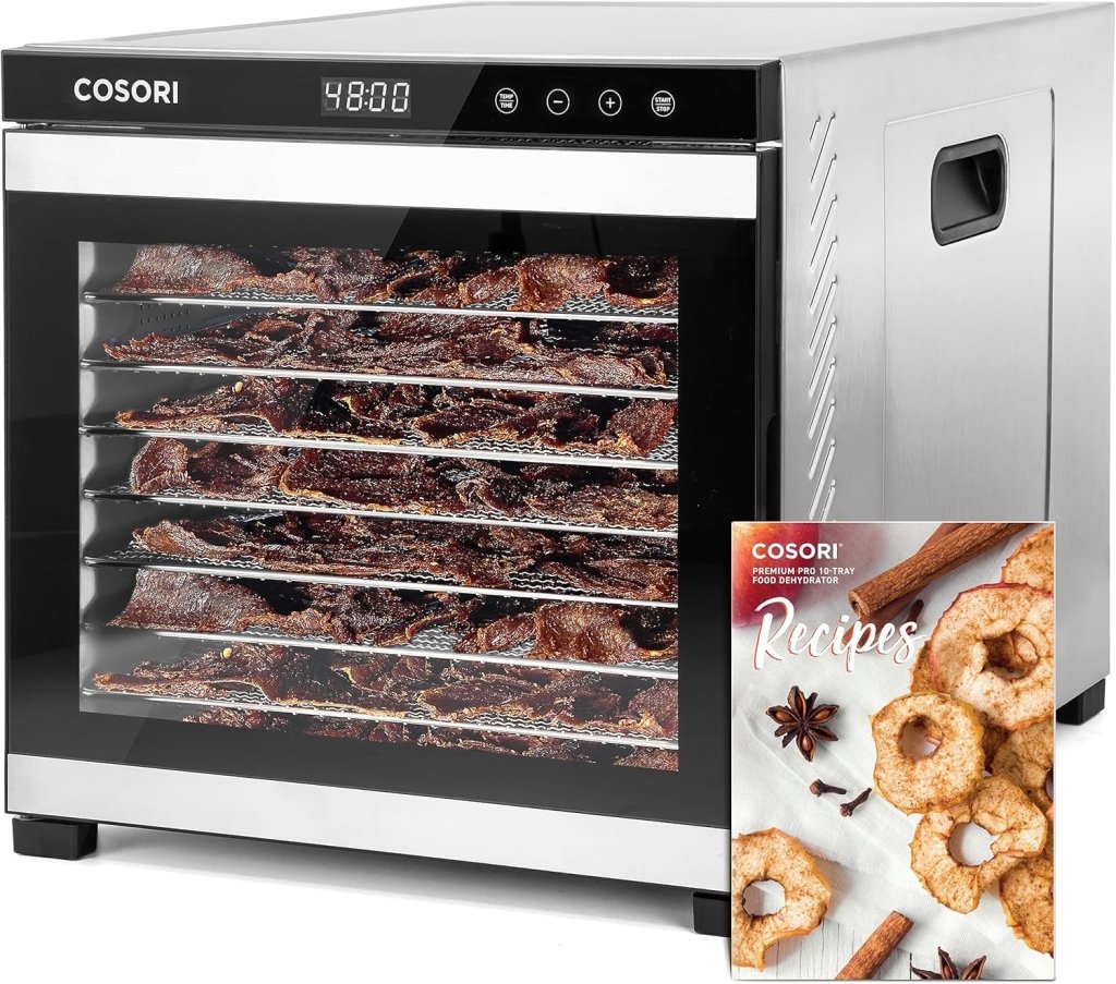 COSORI Food Dehydrator, Bigger Than 7 Trays With Large 6.5" Drying Space, 600W Power Saves More Time Than 480W, 165°F Dehydrated Dryer - Wigtrends