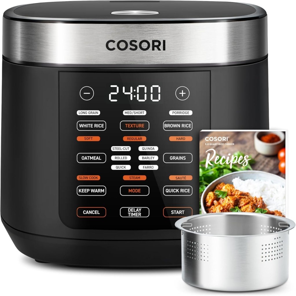 COSORI Pressure Cooker 6 qt, 9 - in - 1 Instant Multi Kitchen Appliances, Safer Venting Design, Rice Cooker, Slow Cooking Pot, Sous Vide, Saute Pot, 1100W, Stainless Steel - Wigtrends