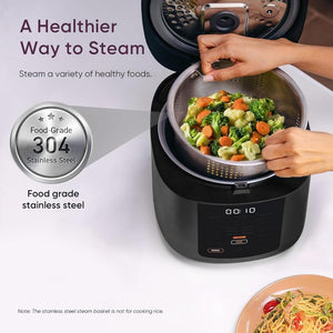 COSORI Rice Cooker 10 Cup, 24h Keep Warm, 18 Functions Fuzzy Logic Rice Maker with Stainless Steel Steamer Basket, Sauté, Slow Cooker - Wigtrends