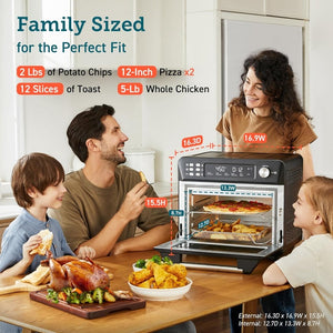 COSORI Smart 12 - in - 1 Air Fryer Toaster Oven Combo, Airfryer Convection Oven Countertop, Bake, Roast, Reheat, Broiler, Dehydrate, 75 Recipes & 3 Accessories, 26QT - Wigtrends