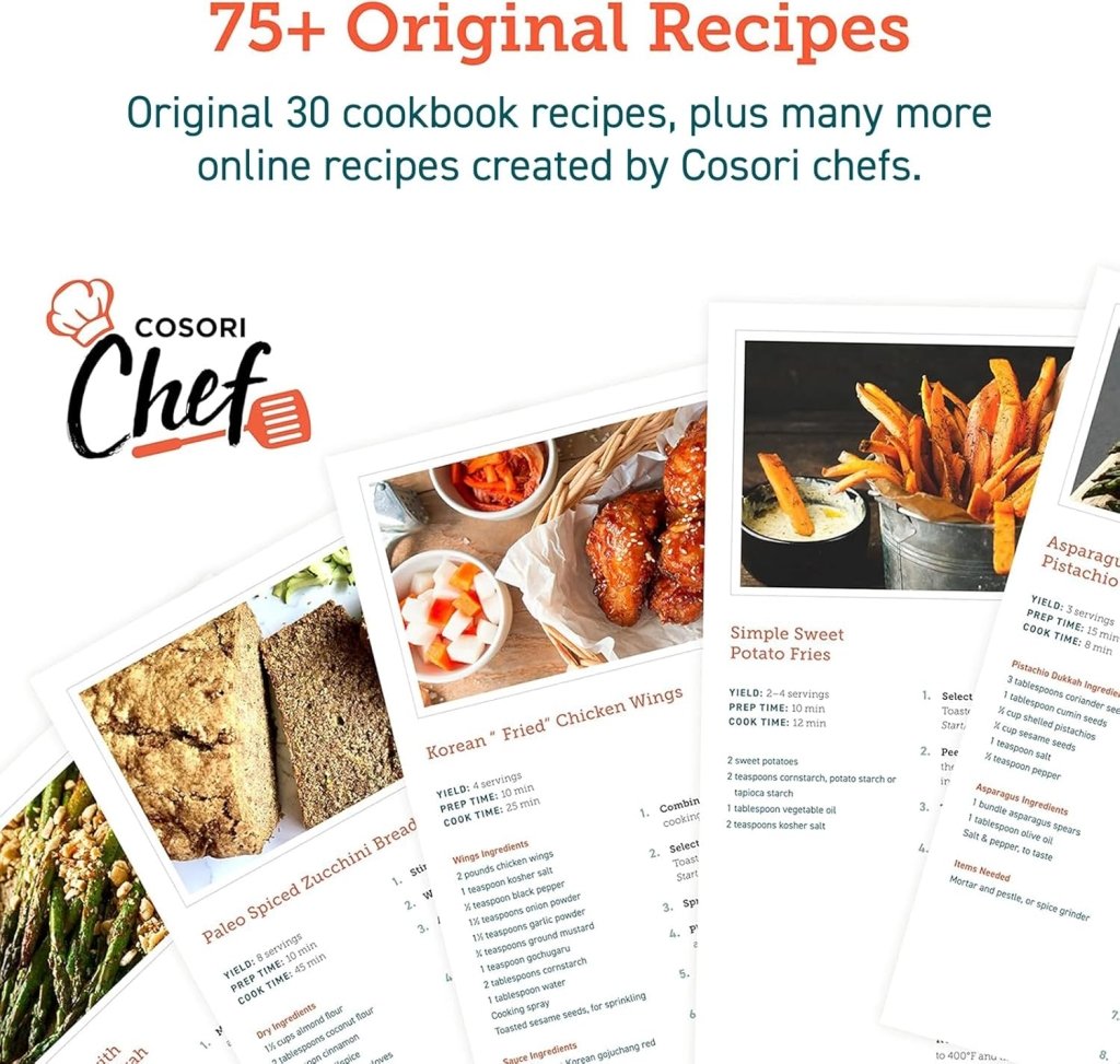 COSORI Smart 12 - in - 1 Air Fryer Toaster Oven Combo, Airfryer Convection Oven Countertop, Bake, Roast, Reheat, Broiler, Dehydrate, 75 Recipes & 3 Accessories, 26QT - Wigtrends