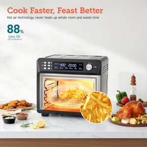 COSORI Smart 12 - in - 1 Air Fryer Toaster Oven Combo, Airfryer Convection Oven Countertop, Bake, Roast, Reheat, Broiler, Dehydrate, 75 Recipes & 3 Accessories, 26QT - Wigtrends