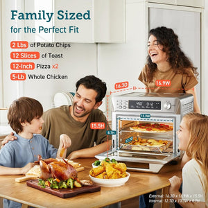 COSORI Smart 12 - in - 1 Air Fryer Toaster Oven Combo, Airfryer Convection Oven Countertop, Bake, Roast, Reheat, Broiler, Dehydrate, 75 Recipes & 3 Accessories, 26QT - Wigtrends