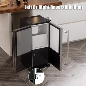 COTLIN 15" W Drainless Under Counter Ice Maker with 22LBS Storage Bin, Crescent Ice, Free Standing Built - in Ice Maker for Residential Commercial Use, No Drain Required, ETL Approved, 2025 Upgraded - Wigtrends