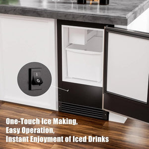 COTLIN 15" W Drainless Under Counter Ice Maker with 22LBS Storage Bin, Crescent Ice, Free Standing Built - in Ice Maker for Residential Commercial Use, No Drain Required, ETL Approved, 2025 Upgraded - Wigtrends
