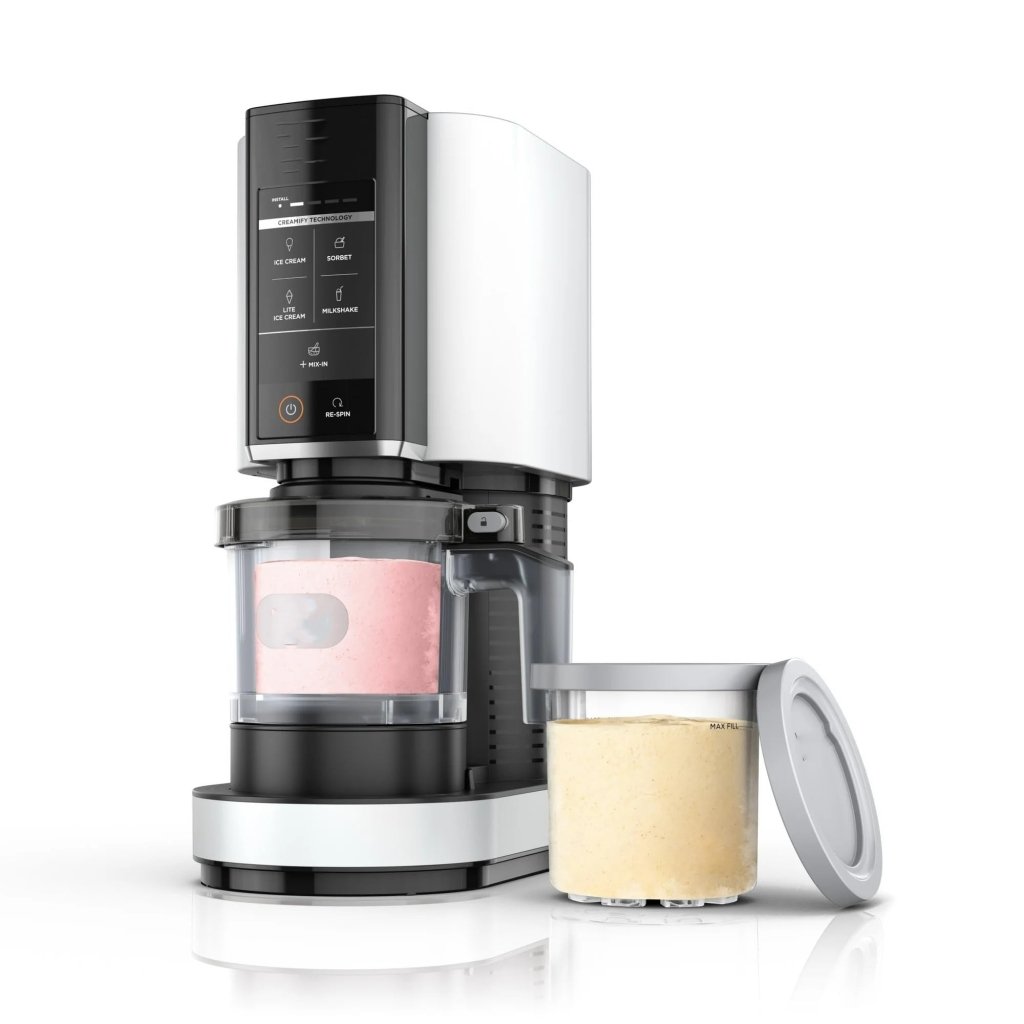 CREAMi Ice Cream Maker, 5 One - Touch Programs, White, Includes 2 16oz Pints with Storage Lids, Transform Frozen Bases to Ice Cream, Sorbets, Milkshakes, Vegan, Dairy - Free Options - Wigtrends