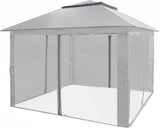 CROWN SHADES 13x13 Pop Up Gazebo, Canopy Tent, Gazebos on Clearance - Outdoor Gazebo for Backyard & Patio Furniture - Carpa Pop Up Tent with Wheeled STO - N - Go Cover Bag (White) - Wigtrends