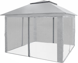 CROWN SHADES 13x13 Pop Up Gazebo, Canopy Tent, Gazebos on Clearance - Outdoor Gazebo for Backyard & Patio Furniture - Carpa Pop Up Tent with Wheeled STO - N - Go Cover Bag (White) - Wigtrends
