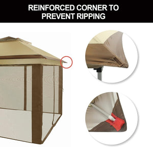 CROWN SHADES 13x13 Pop Up Gazebo, Canopy Tent, Gazebos on Clearance - Outdoor Gazebo for Backyard & Patio Furniture - Carpa Pop Up Tent with Wheeled STO - N - Go Cover Bag (White) - Wigtrends