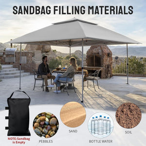 CROWN SHADES 13x13 Pop Up Gazebo, Canopy Tent, Gazebos on Clearance - Outdoor Gazebo for Backyard & Patio Furniture - Carpa Pop Up Tent with Wheeled STO - N - Go Cover Bag (White) - Wigtrends