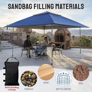 CROWN SHADES 13x13 Pop Up Gazebo, Canopy Tent, Gazebos on Clearance - Outdoor Gazebo for Backyard & Patio Furniture - Carpa Pop Up Tent with Wheeled STO - N - Go Cover Bag (White) - Wigtrends