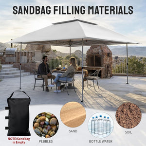 CROWN SHADES 13x13 Pop Up Gazebo, Canopy Tent, Gazebos on Clearance - Outdoor Gazebo for Backyard & Patio Furniture - Carpa Pop Up Tent with Wheeled STO - N - Go Cover Bag (White) - Wigtrends