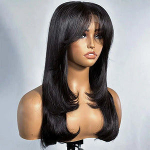 Curtain Bangs 13x4 Frontal Lace Wig - Wigtrends