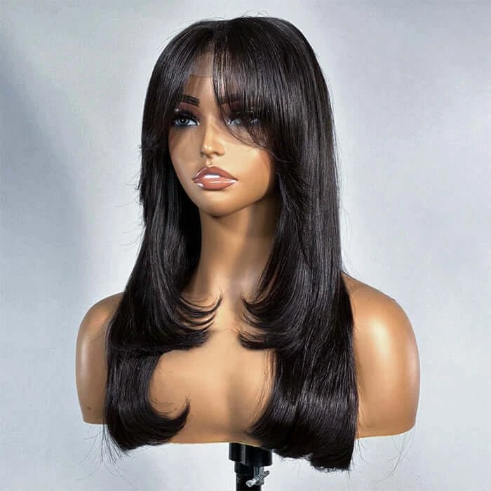Curtain Bangs 13x4 Frontal Lace Wig - Wigtrends