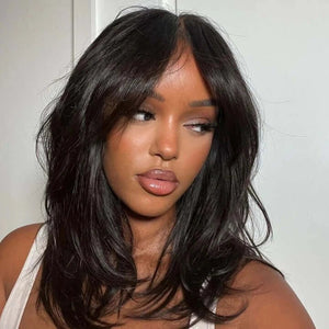 Curtain Bangs 13x4 Frontal Lace Wig - Wigtrends