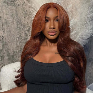 Curtain Bangs Body Wave Human Hair Wig - Wigtrends