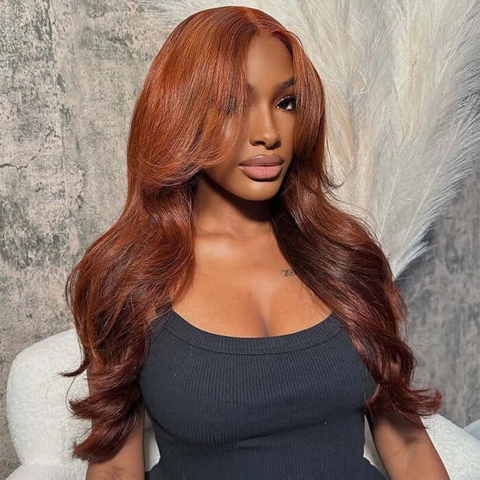 Curtain Bangs Body Wave Human Hair Wig - Wigtrends