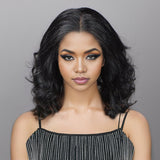 Dark Salt And Pepper Full Lace Wigs Real Scalp Wig Silk Base Wig For Seniors Wavy Human Hair Wigs - Wigtrends