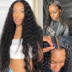 Deep Wave 4*4 Transparent Lace Closure Wigs - Wigtrends