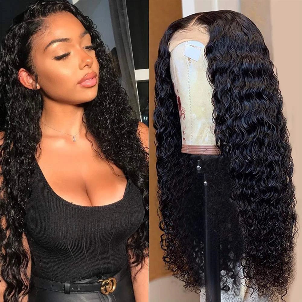 Deep Wave 4*4 Transparent Lace Closure Wigs - Wigtrends