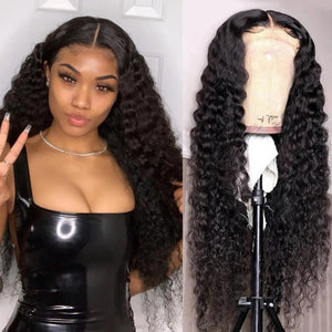 Deep Wave 4*4 Transparent Lace Closure Wigs - Wigtrends