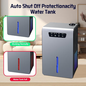 Dehumidifier,2 in 1 Humidifier Dehumidifier Combo,102 OZ Water Tank Dehumidifiers for Home Bedroom,Basement Bathroom,Auto Shut Off,Sleep Mode,7 Colors LED Light - Wigtrends