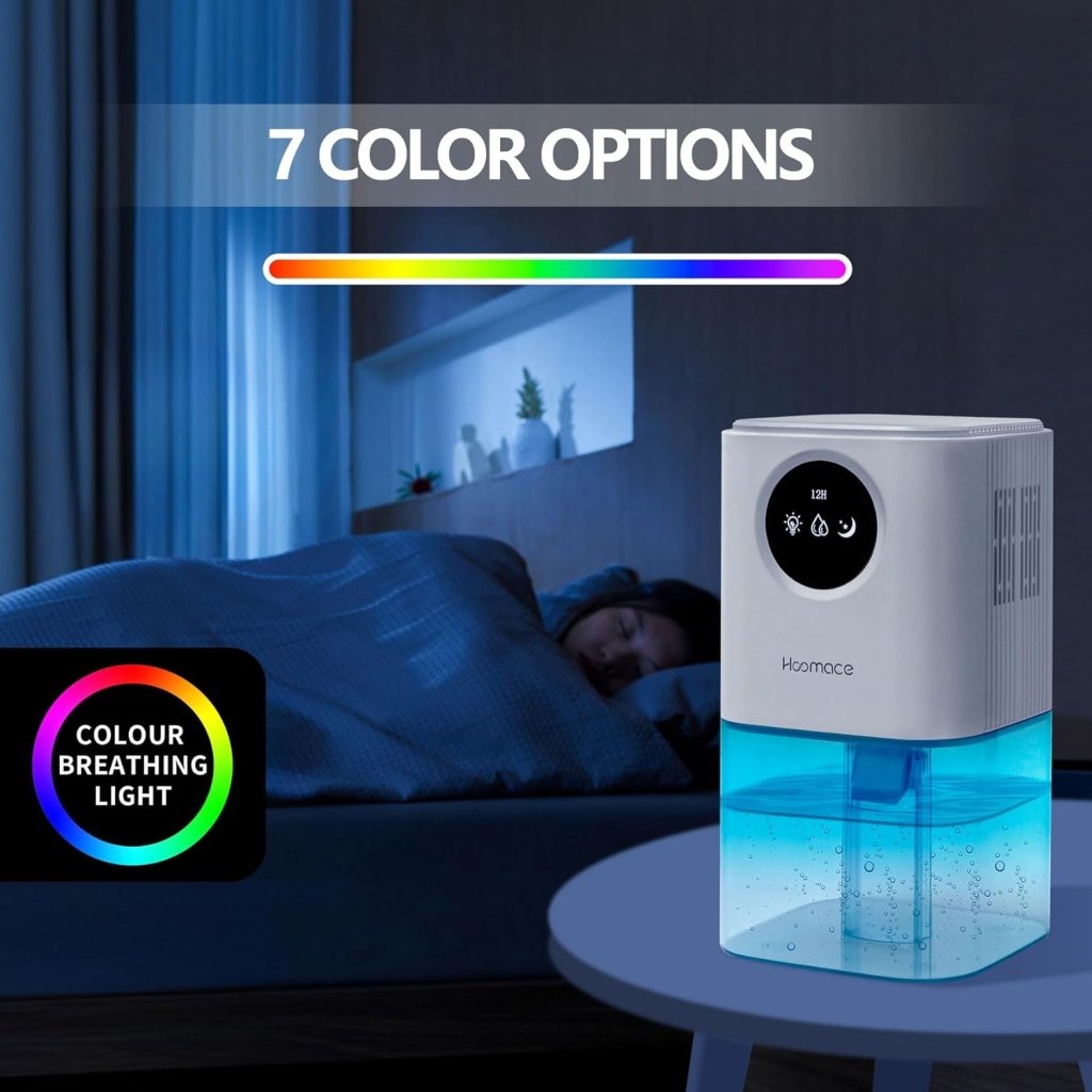 Dehumidifier,2 in 1 Humidifier Dehumidifier Combo,102 OZ Water Tank Dehumidifiers for Home Bedroom,Basement Bathroom,Auto Shut Off,Sleep Mode,7 Colors LED Light - Wigtrends
