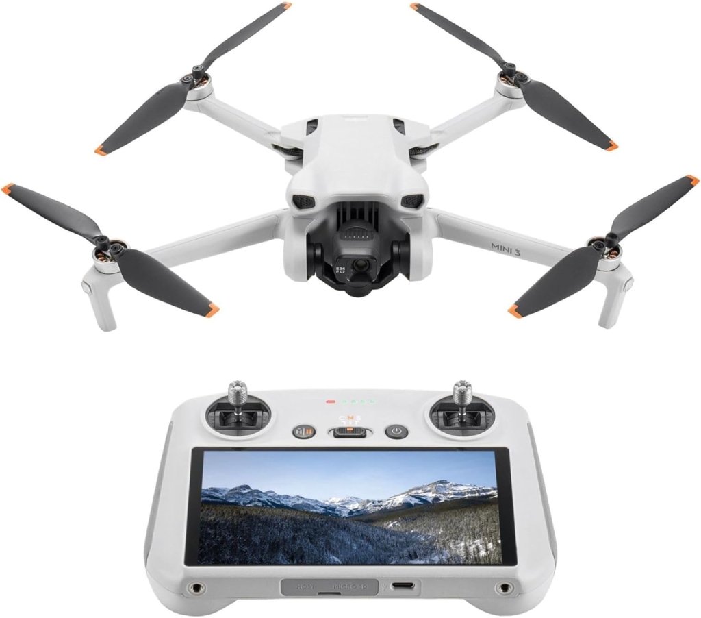 DJI Mini 3, Drones with Camera for Adults 4K, 38 - min Flight Time, up to 32800ft (10km) Video Transmission, True Vertical Shooting, GPS Auto Return Integrated, Mini Drone with Camera for Beginners - Wigtrends