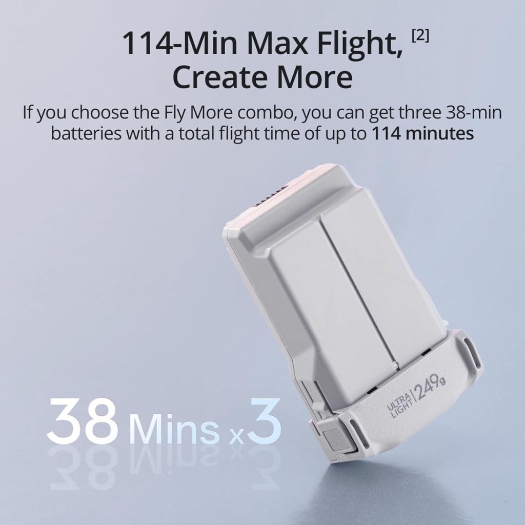 DJI Mini 3, Drones with Camera for Adults 4K, 38 - min Flight Time, up to 32800ft (10km) Video Transmission, True Vertical Shooting, GPS Auto Return Integrated, Mini Drone with Camera for Beginners - Wigtrends