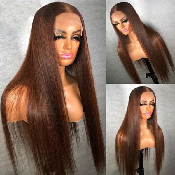 Easily Care Bone Straight Virgin Human Hair Wigs - Wigtrends