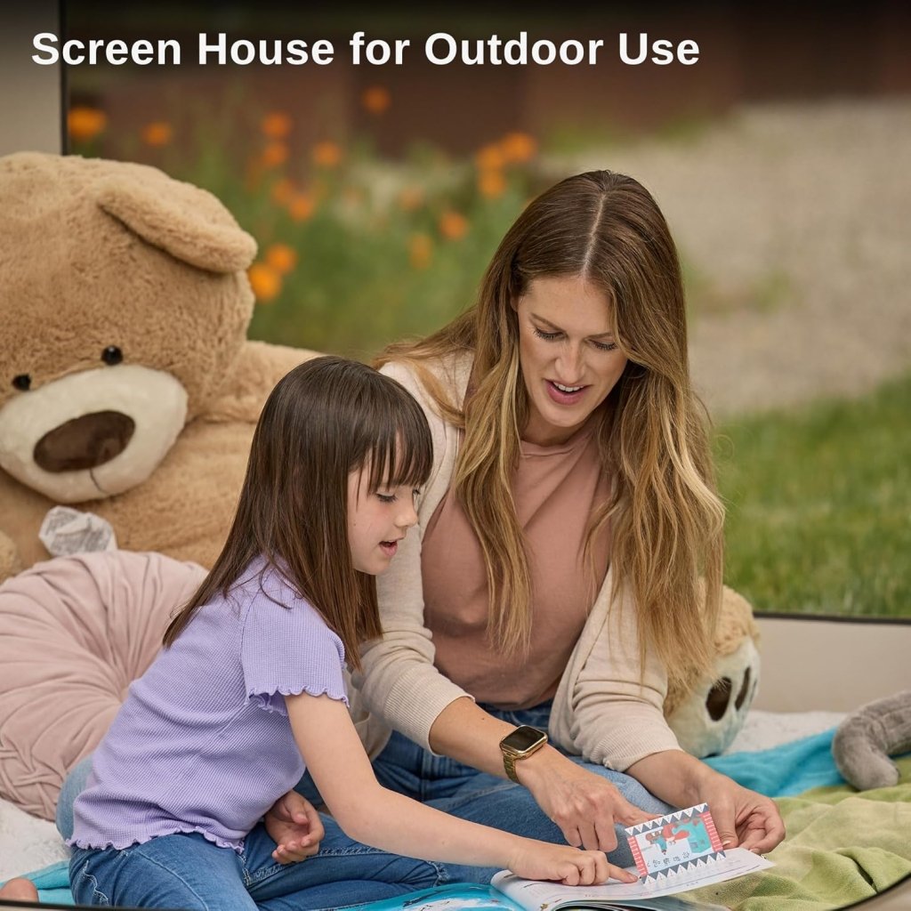 EAST OAK Screen House Tent Pop - Up, Portable Screen Room Canopy Instant Screen Tent 10 x 10 FT with Carry Bag for Patio, Backyard, Deck & Outdoor Activities, Beige - Wigtrends