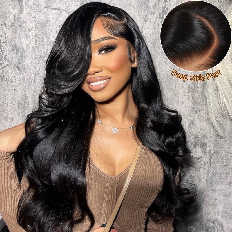 Easy - Wear Body Wave Glueless 13x4 Lace Wig Breathable Cap & Bleached Knots Human Hair - Wigtrends