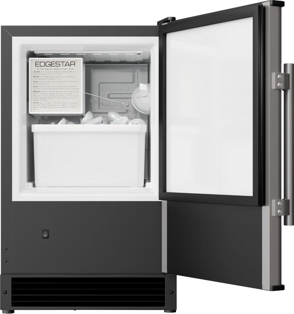 EdgeStar IB121 15 Inch Wide 12 Lbs. Capacity Built - In Ice Maker with 15 Lbs. Daily Ice Production - Stainless Steel - Wigtrends