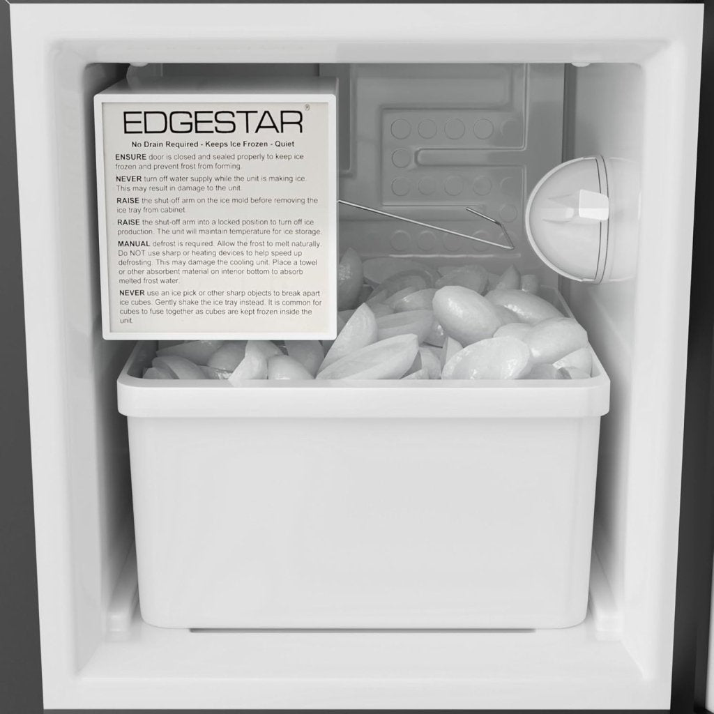 EdgeStar IB121 15 Inch Wide 12 Lbs. Capacity Built - In Ice Maker with 15 Lbs. Daily Ice Production - Stainless Steel - Wigtrends