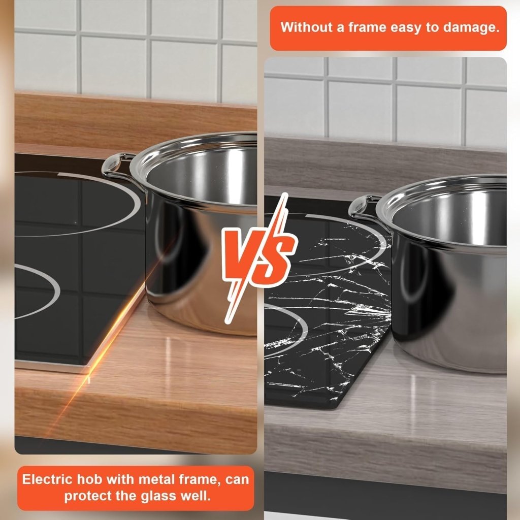 Electric Cooktop 30 Inch - 5 Burners Built - in Ceramic Cooktop, 30" Electric Stove Top with Glass Protection Metal Frame, 9 Heating Level, 8400W, 220 - 240V for Hard Wire(No Plug) - Wigtrends