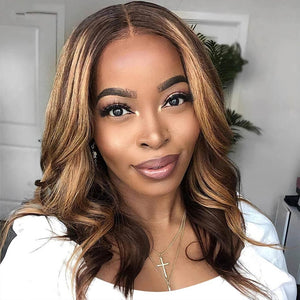 Elegant Brown Ombre Loose Wave Short Wig - Wigtrends