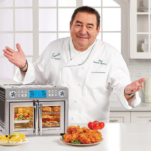 Emeril Lagasse Dual Zone 360 Air Fryer Oven Combo with French Door, 25 QT Extra Large, Cook Two Foods in Different Ways, Up to 60% Faster from Frozen to Finish - Wigtrends