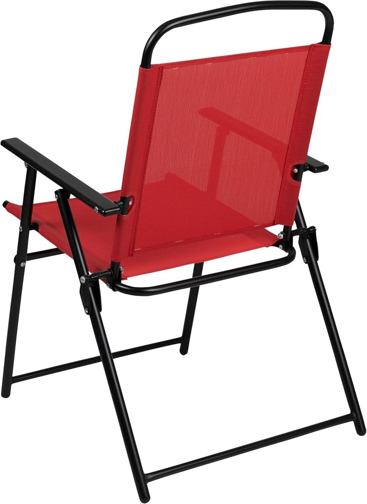 EMMA + OLIVER 6 Piece Brown Patio Garden Set with Umbrella Table and Set of 4 Folding Chairs - Wigtrends